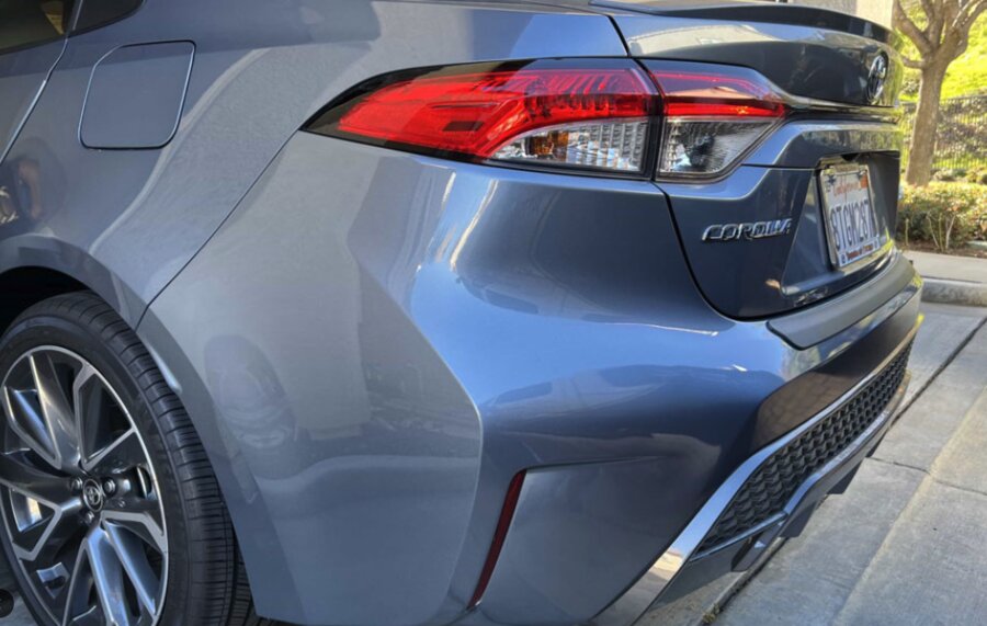 Rear Bumper Dent after, Orange County mobile bumper repair