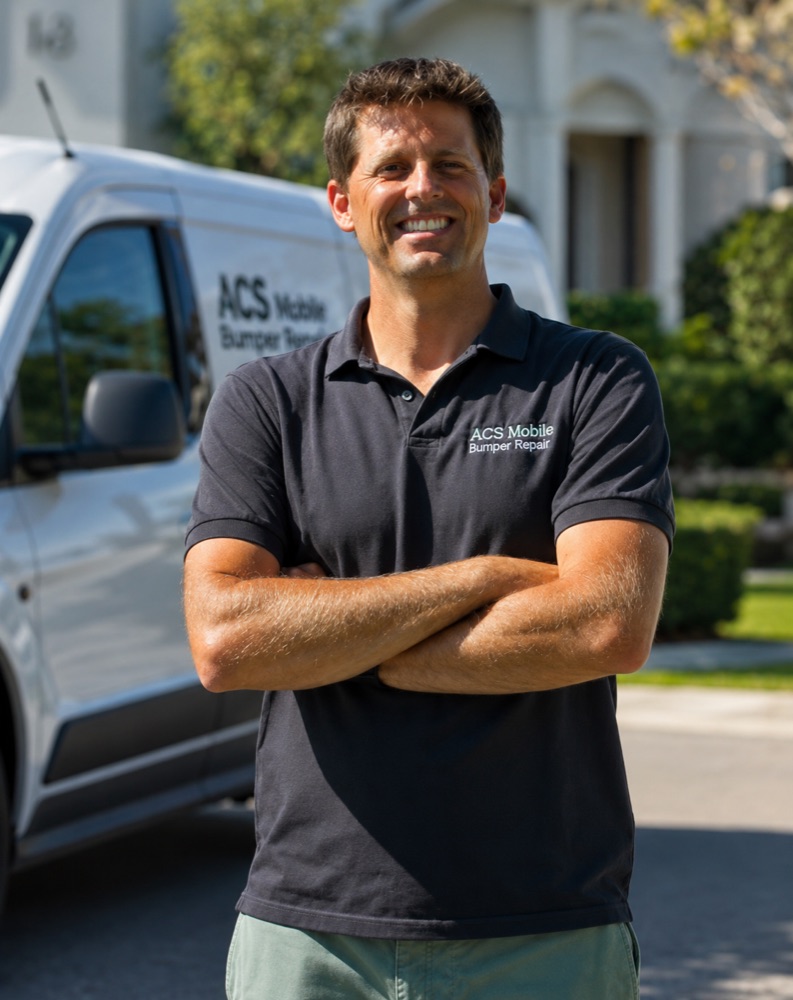 Darren Burt, owner of Auto Cosmetic Solutions, mobile bumper and paint repair in Orange County