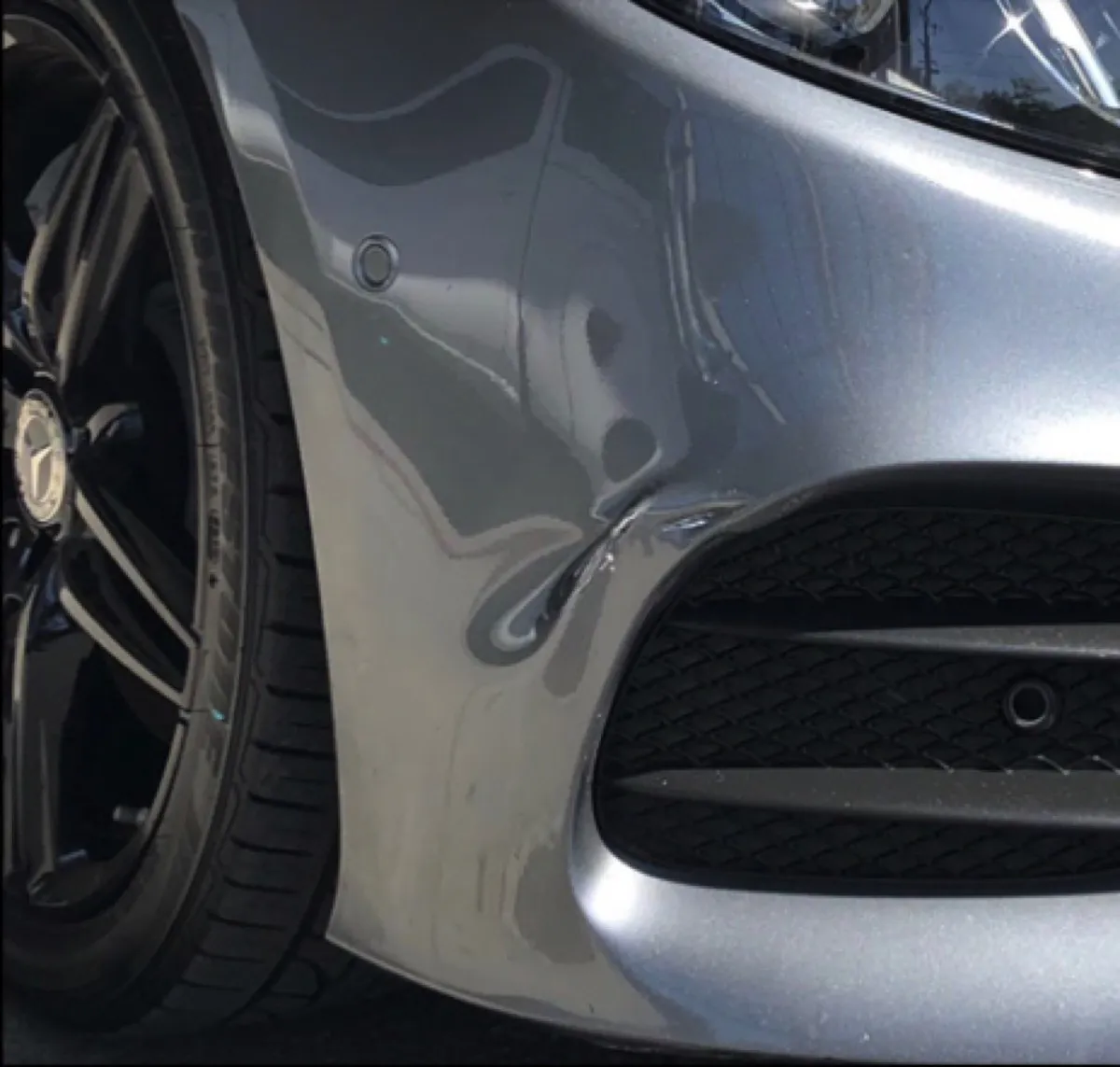 Front Bumper Repair before, Orange County