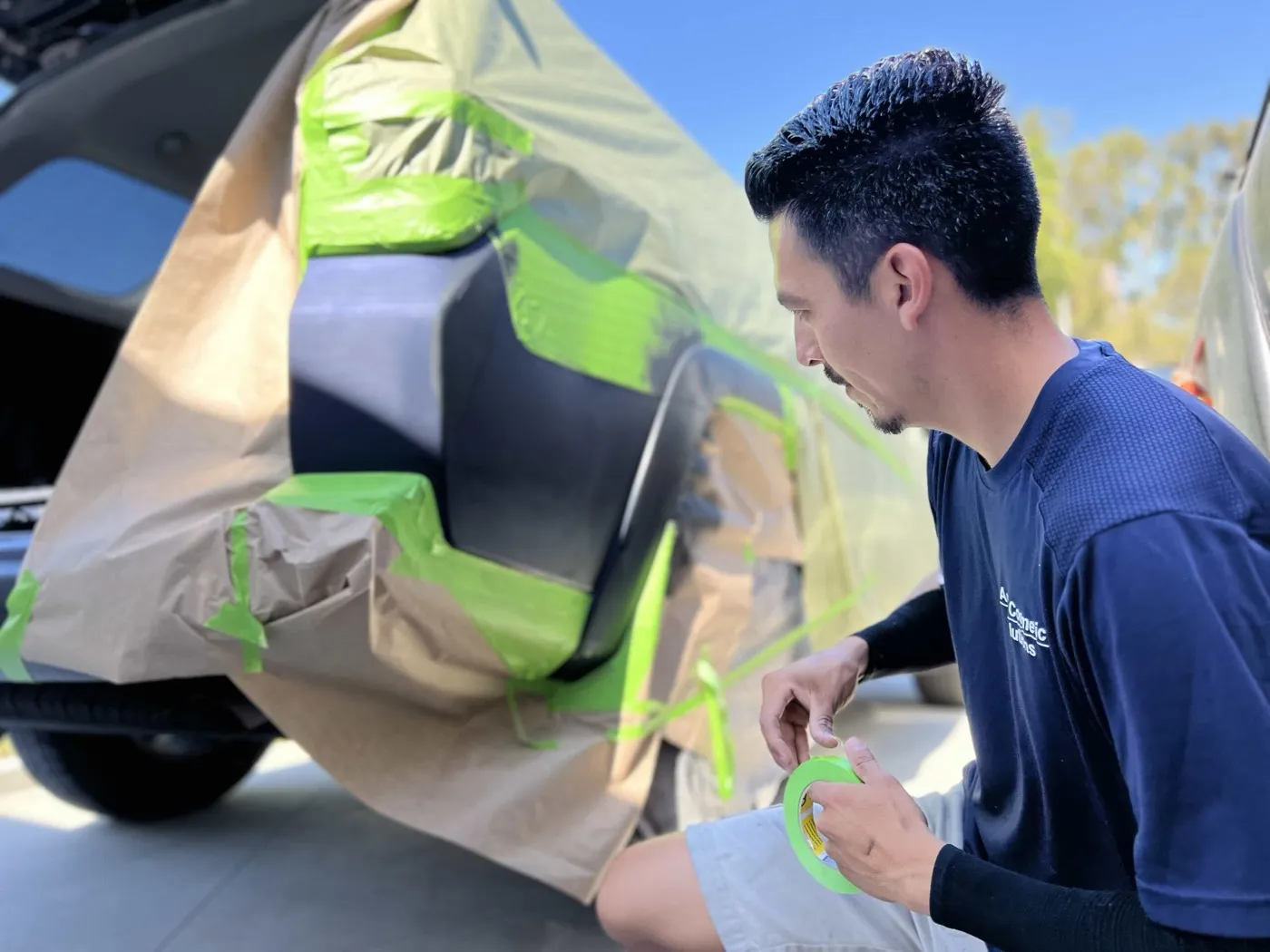 Rear Bumper Repair work in Orange County